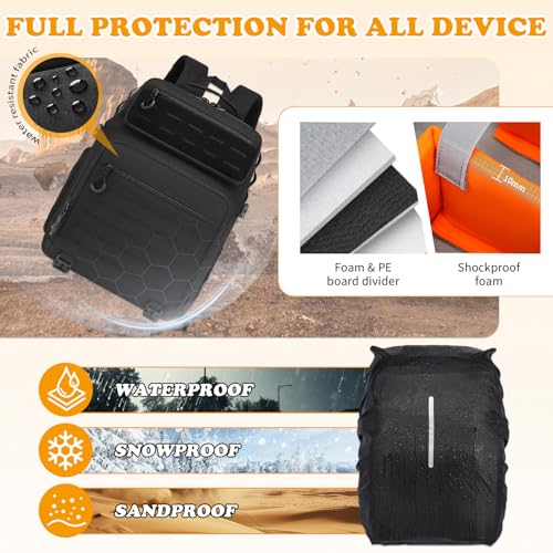 HAMBOLY Professional Camera Bag Backpack for DSLR, SLR & Mirrorless - color: Black