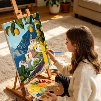 Lemon Tree Framed Paint by Numbers Kit for Adults Beginner 8x12 inch - color: Frame-OP-US10
