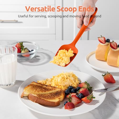 U-Taste 600ºF Heat Resistant Silicone Spatulas for Cooking, 4Pcs/Orange - color: Orange