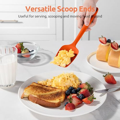 U-Taste 600ºF Heat Resistant Silicone Spatulas for Cooking, 4Pcs/Orange - color: Orange