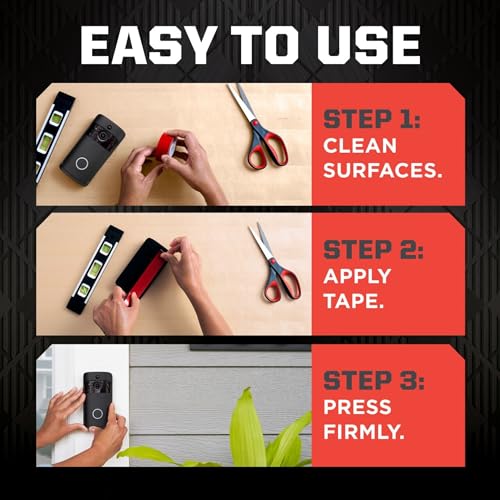 Scotch Mount Extreme Double-Sided Mounting Tape, Black, 1 in x 60 in, 3 Pack