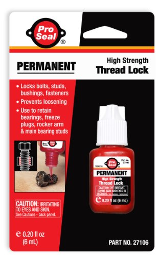 Pro-Seal Permanent Threadlocker, 6mL Bottle, Red (27106) - size: 6 Milliliter