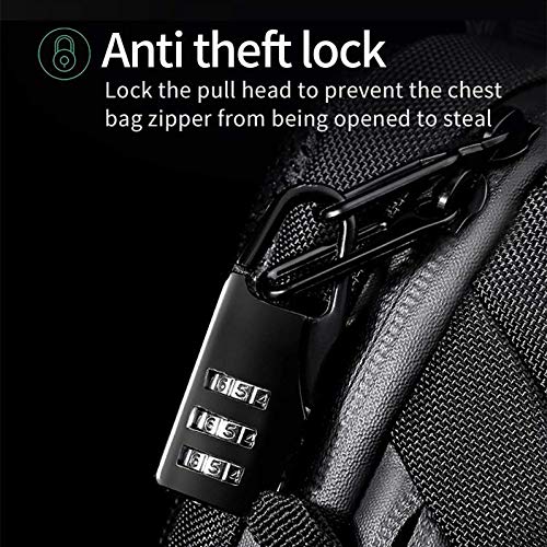 OZUKO Sling Backpack for Men - Anti-Theft Crossbody Bag, Waterproof with USB Charging Port - color: Black3