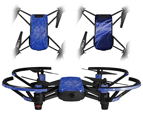 Skin Decal Wrap 2 Pack Compatible with DJI Ryze Tello Stardust Blue Drone NOT Included