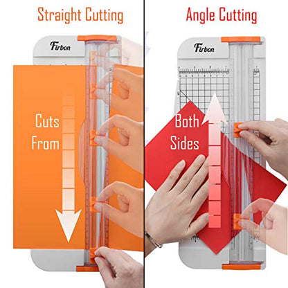 Firbon A4 Paper Cutter, 12 Inch Paper Trimmer with Extened Ruler, White - color: White