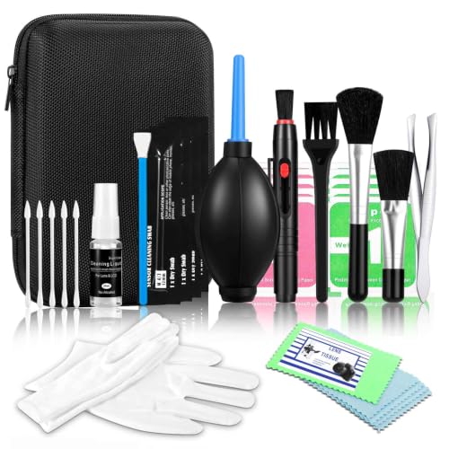 Camera Cleaning kit - Professional Camera Lens Cleaning Kit,Complete DSLR & Mirrorless Camera Sensor Cleaning Set Kit with Lens Pen, Blower, Brush, and Solution for Photography Essentials