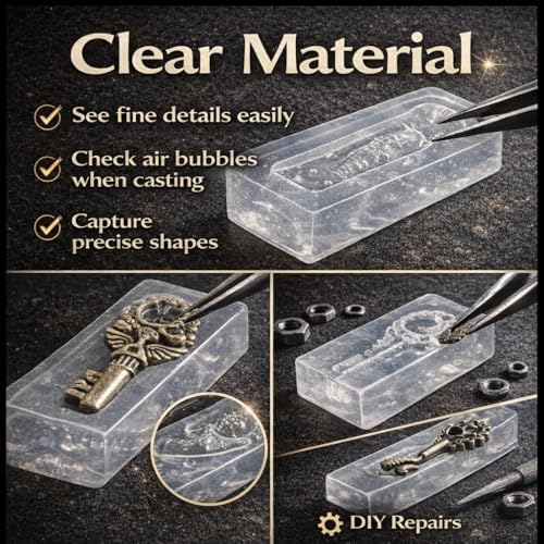 Oyumaru Clear Reusable Thermoplastic Mold Material – Clear Instant Mold for DIY Casting, Miniatures, Jewelry & Craft Duplication (8 Pack)