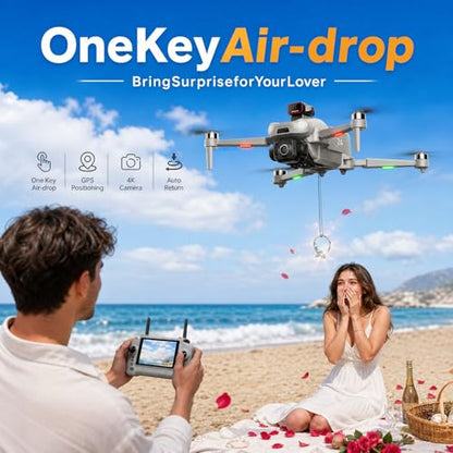 M24 MAX Drones with 8K Camera for Adults, Drone with 4.5 inch Touchscreen