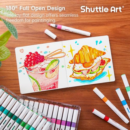 Shuttle Art Acrylic Paint Marker Journal 5.51x5.51, 30 Sheets - size: 5.51×5.51 in