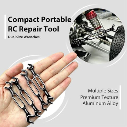 RC Car Turnbuckle Wrenches 3.0/3.2/3.5/3.7/4.0/5.0/5.5/6.0mm, 4PCS Silver - color: Silver