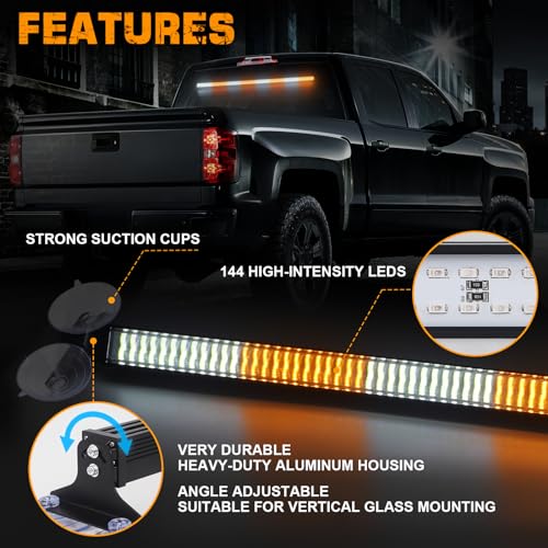 XRIDONSEN 35 inch Strobe Light Bar Amber White Warning lights - color: Amber/White