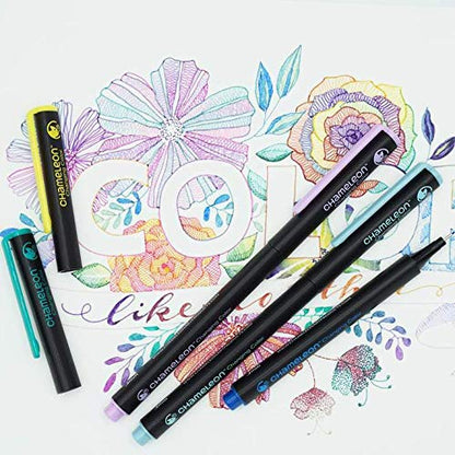 Chameleon, Fineliner Pens, Coloring/Drawing Markers - Brilliant Colors, Set of 48