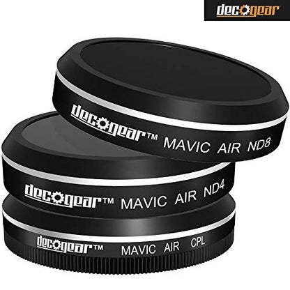 Deco Gear Filter Kit (CPL+ND4+ND8) for Camera on The Mavic Air Quadcopter Drone