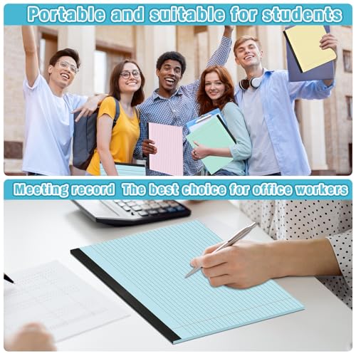 gisgfim 4 Pack 9.5"x 11" Legal Pads College Ruled Notepad - color: Pastel