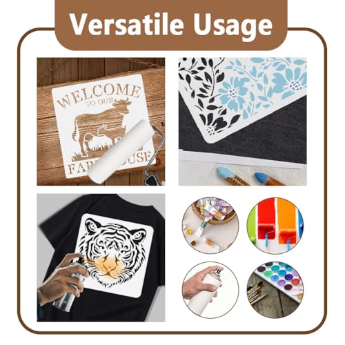 Geometric Star Stencil for Painting 11.69" x 8.27" Reusable DIY - style: Modern Geometric A