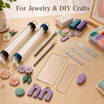 Diyoohomy 20 Pcs Polymer Clay Tools Set, Pottery Earring Jewelry Making - color: 20p
