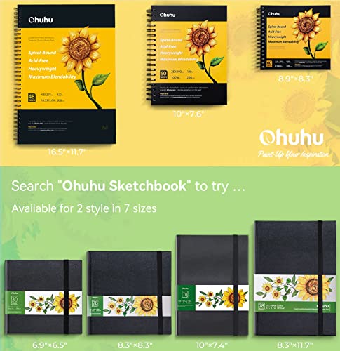 Ohuhu 8.3"x8.3" Marker Paper Pad Art Sketchbook for Drawing and Sketching - size: 8.3" x 8.3"