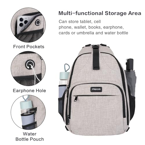 MOSISO Camera Bag Sling Backpack, Shoulder Photography Camera Case, Khaki - color: Khaki