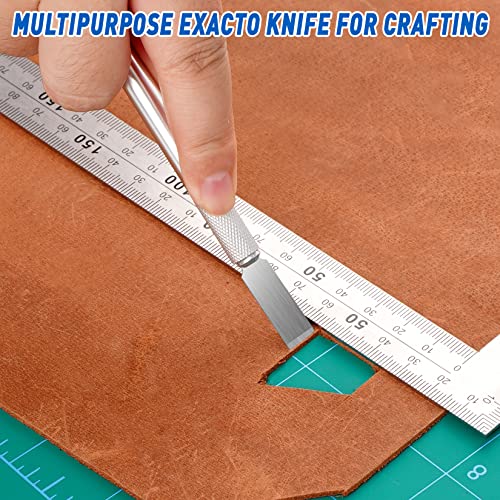DIYSELF 100 Pack Exacto Blades Refills #17, Carbon Steel Chisel Blades - style: #17
