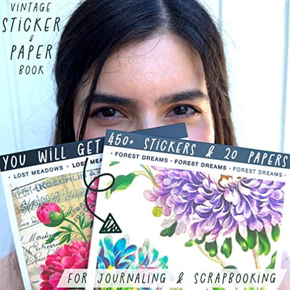 Junk Journal Supplies - Washi Stickers for Scrapbook & Journaling Supplies - color: Forest Dreams