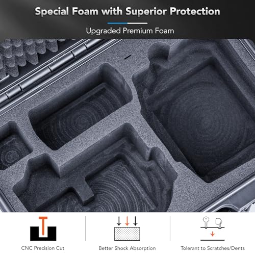 Lykus Titan FP110 Waterproof Hard Case for DJI Flip and DJI RC 2/RC-N3 - color: Black