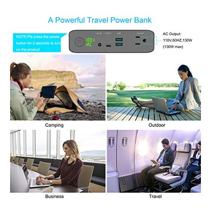 27000mAh AC 130W Laptop Charger, TSA-Approved CPAP Power Bank