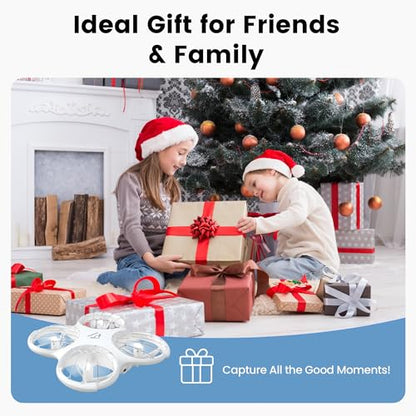 Ameta Morpho 1080P Camera Drone for Kids, RGB Lights, 2 Batteries, Kid Gift
