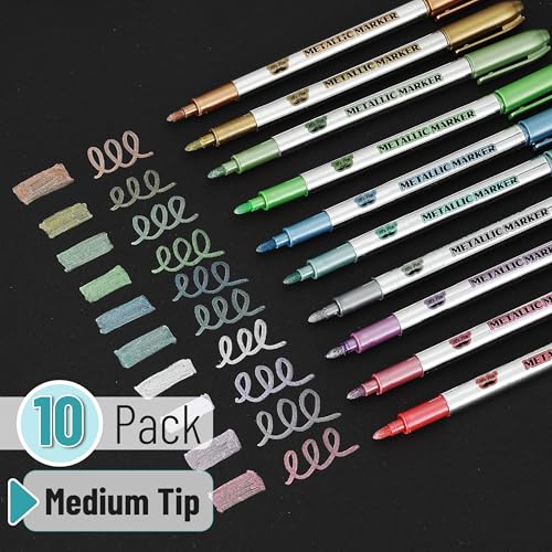 Mr. Pen- Metallic Paint Markers, 10 Colors - style: Metallic Markers