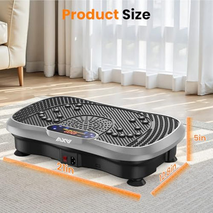 AXV Vibration Plate Exercise Machine Fitness Platform Body Vibrating Board - color: SLIM.SILVER