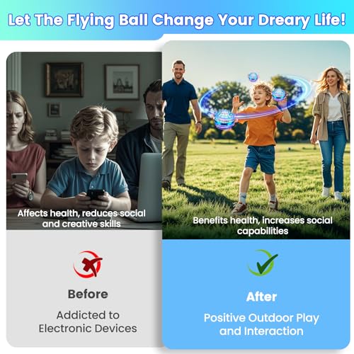 Flying Orb Ball Toy, 2026 Upgrade Hand Controlled Hover Ball - color: Bright Blue, size: 1 Pack