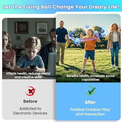 Flying Orb Ball Toy, 2026 Upgrade Hand Controlled Hover Ball - color: Bright Blue, size: 1 Pack
