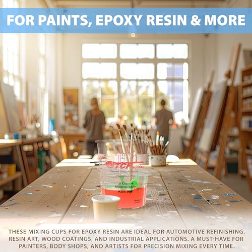 Custom Shop Paint Mixing Cups, 10-Ounce, 12 Pack, Plastic Measuring Cups - color: Cups - Pack of 12