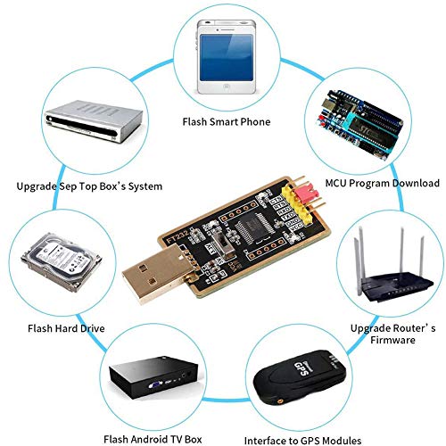 USB to UART Converter Built-in FT232RL 6P Serial Adapter, DIY USB to TTL Adapter for Programming Arduino Nano Raspberry Pi