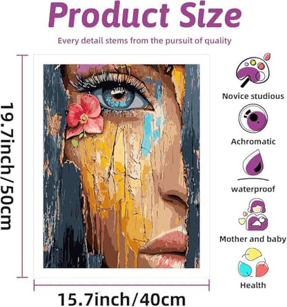 DYAIANGMU Woman Paint by Numbers Kit for Adults Beginners 19.6X15.7 inch - color: MT6141