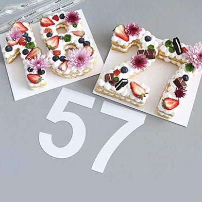 13 Inch Large Number Stencils - Reusable Plastic Digital Stencils for Cake, Address, Painting - size: 13 Inch