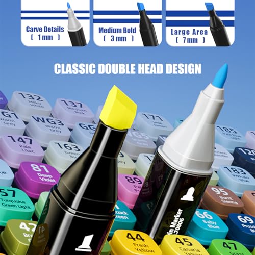 Alcohol Markers, 262 Colors Art Drawing Markers Set for Kids Adults