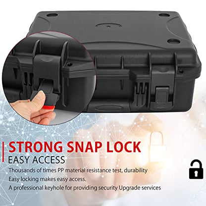Hard Case with IP67 Waterproof Shockproof Tool Box for Microphone, Drones, Camera, Equipments, Portable Storage Case, 16.5 x13 x 7 Inch