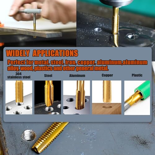 2Pcs M2 X 0.4 Thread Tap for Metal,M2 X 0.4 M2 HSS Thread Milling Tap - size: M2x0.4 - 2Pcs
