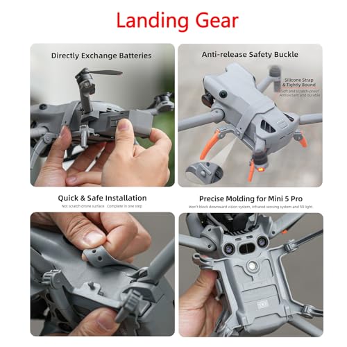 Landing Gear & Propeller Holder for DJI Mini 5 Pro Accessories