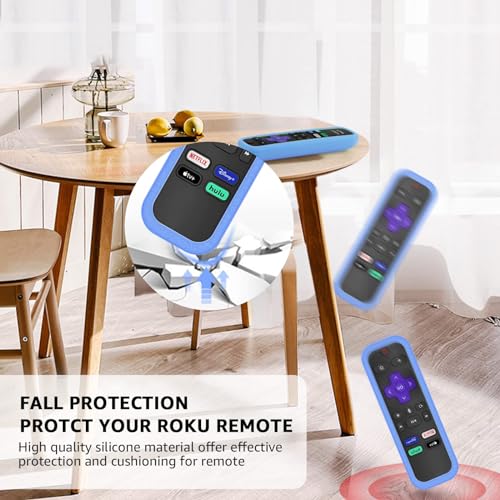 2 Pack Remote Cover for Roku TV Controller Glow in The Dark, Green Blue - color: Glow Green and Glow Blue, size: 2 Pack