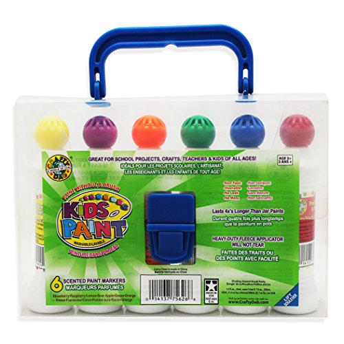 Crafty Dab Kids Paint - 6 Pack Carry Case - size: 8.7 Fl Oz (Pack of 1)
