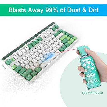 iDuster Compressed Air Duster Can - Canned Air Duster for Computers, Keyboard Cleaner Air Spray, 2 Cans, 3.5oz