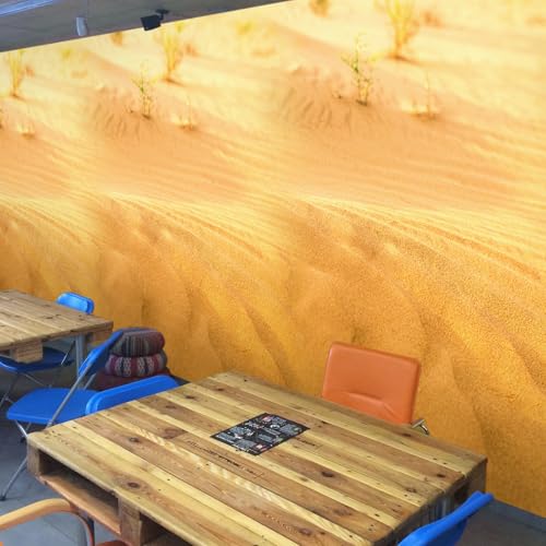 Oudain 54 Inch x 100 ft Desert Sand Tablecloth Roll with Cutter Box - style: Gradient Gold