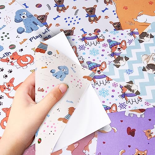 6x6" Cardstock Single Sided Scrapbooking,Craft Decorative Scrap Book Paper - color: 24sheets-dog