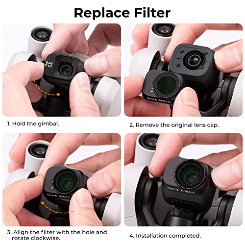 K&F Concept Mini 3/Mini 3 Pro MCUV Protection Filter, 28 Multi-Coated UV Filter Compatible with DJI Mini 3/Mini 3 Pro - style: UV