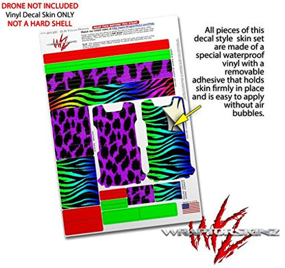 Skin Decal Wrap 2 Pack Compatible with DJI Ryze Tello Purple Leopard Drone NOT Included