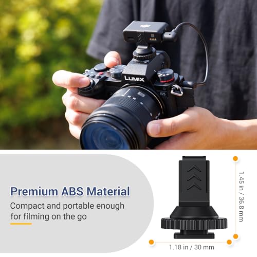 JJC Cold Shoe Mount Adapter for DJI Mic 2, Fits Canon Nikon Sony Cameras - size: For DJI Mic 2 Receiver