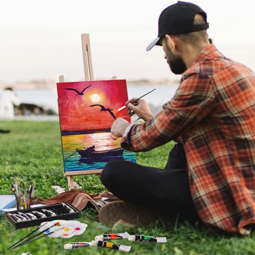 Cholemy 36 Pcs Paint and Sip Kit Gift for Adults 8''x10'',Mountain - style: Mountain