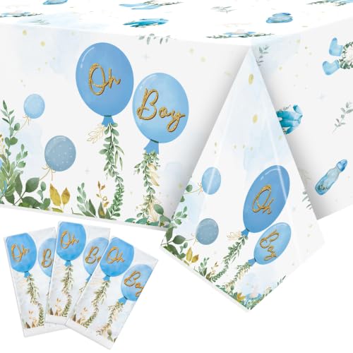 3 Pack Baby Shower Party Tablecloths for Boy - color: Baby Boy