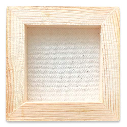 LWR CRAFTS Mini Stretched Canvas 3" X 3" Pack of 12 - size: 3"x3"x12